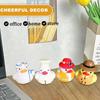 Chef Duck Figurine Resin Doctor Duck Ornament Colorful Firefighter Detective Duck Statue for Living Room Bedroom Shelf Decoration