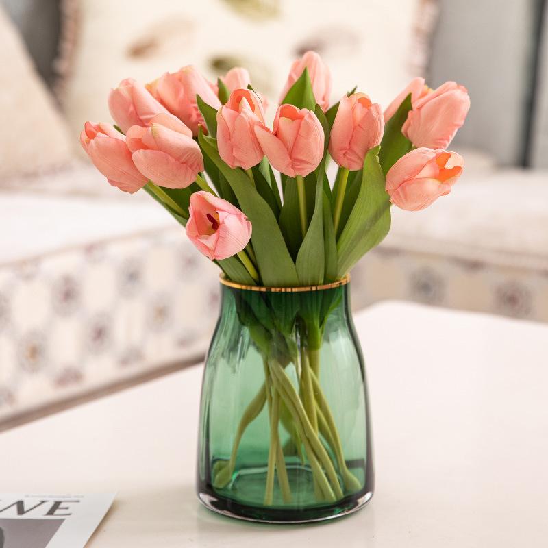 Faux Flowers Hand Moisturizing Tulips Photographic Arrangements Home Decor Fake Flowers