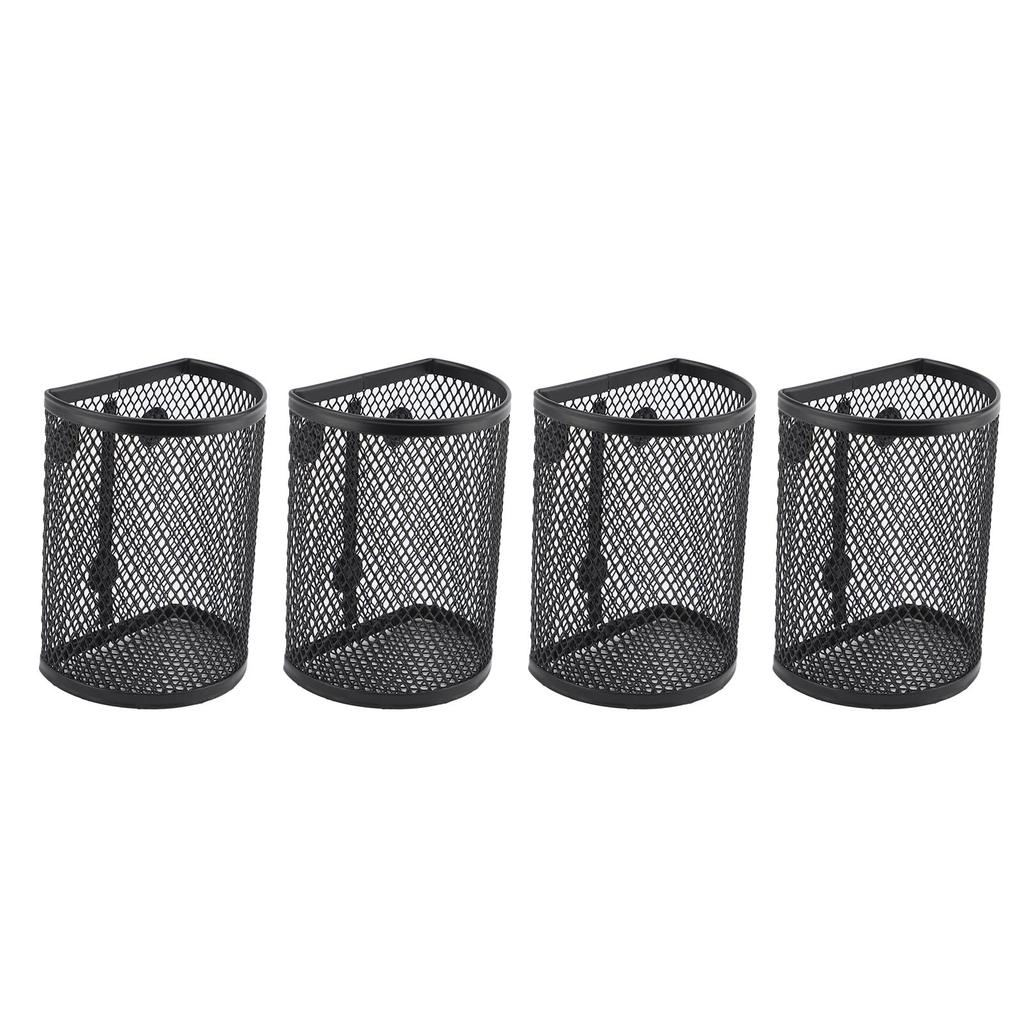 Magnetic Pen Holder Mesh Metal Pencil Marker Basket Desk Organizer for Locker Fridge Whiteboard File Cabinet