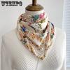 Multifunctional Office Lady Four Seasons Printed Silk Scarves Retro Elegant Fashion Versatile Casual Decor Scarves Women's Clothing Accessories