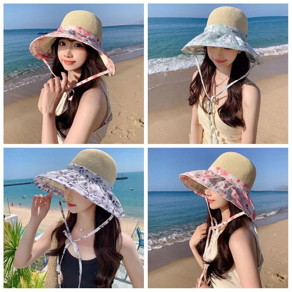 Складная сумка кроссбоди с широкими полями, женская солнцезащитная шляпа во французском стиле, модная пляжная кепка для отдыха на море, для путешествий
