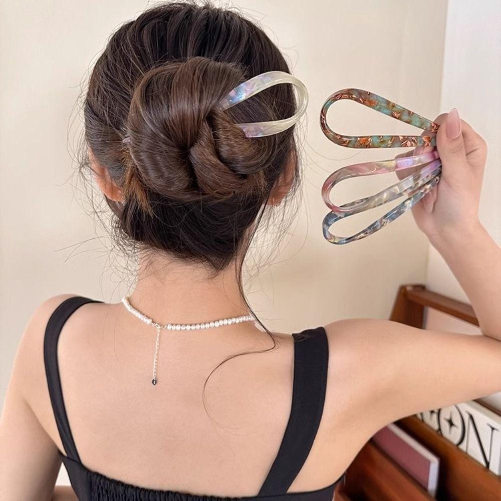 U-образная вилка для волос повязки на голову палочки для волос инструмент для прически шпилька для женщин/девочек