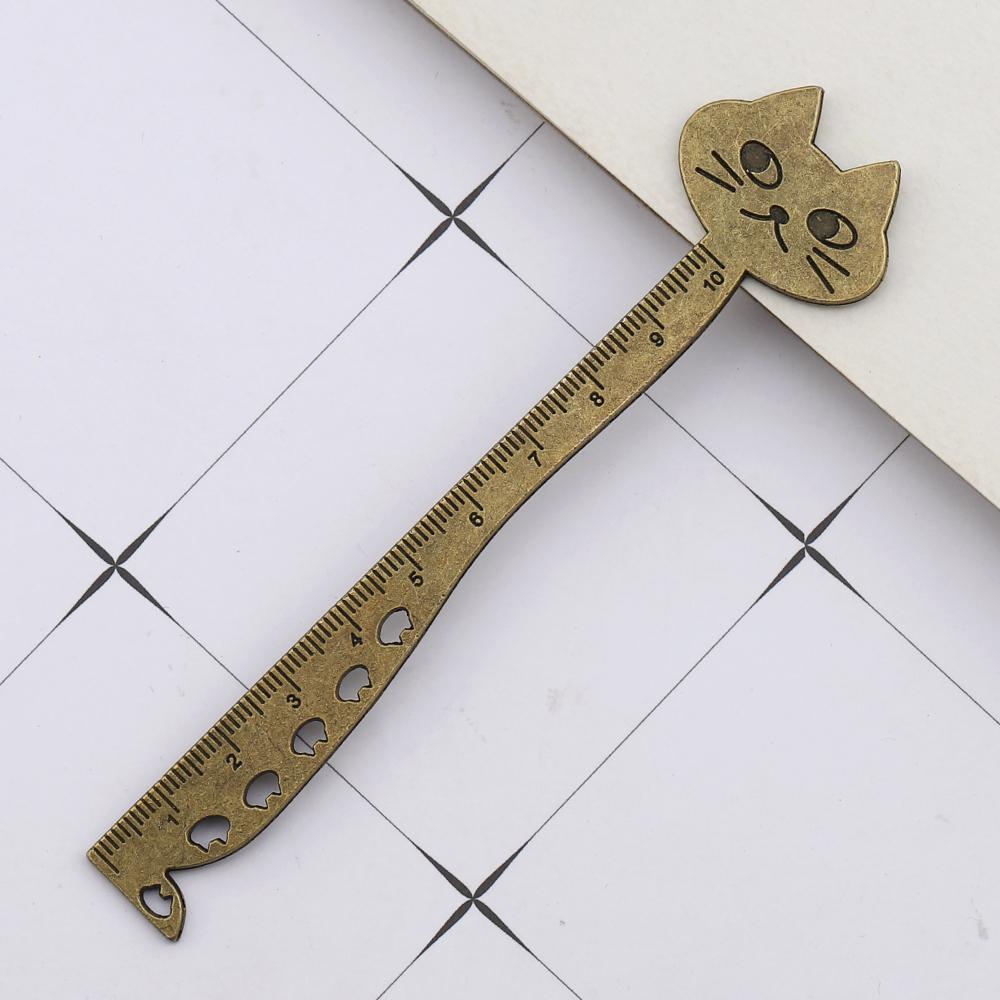 1 шт. Милые кавайные ретро винтажные металлические кошачьи кружевные линейки закладки школьные канцелярские принадлежности канцелярские товары Эллен Брук подарок швейный рисунок