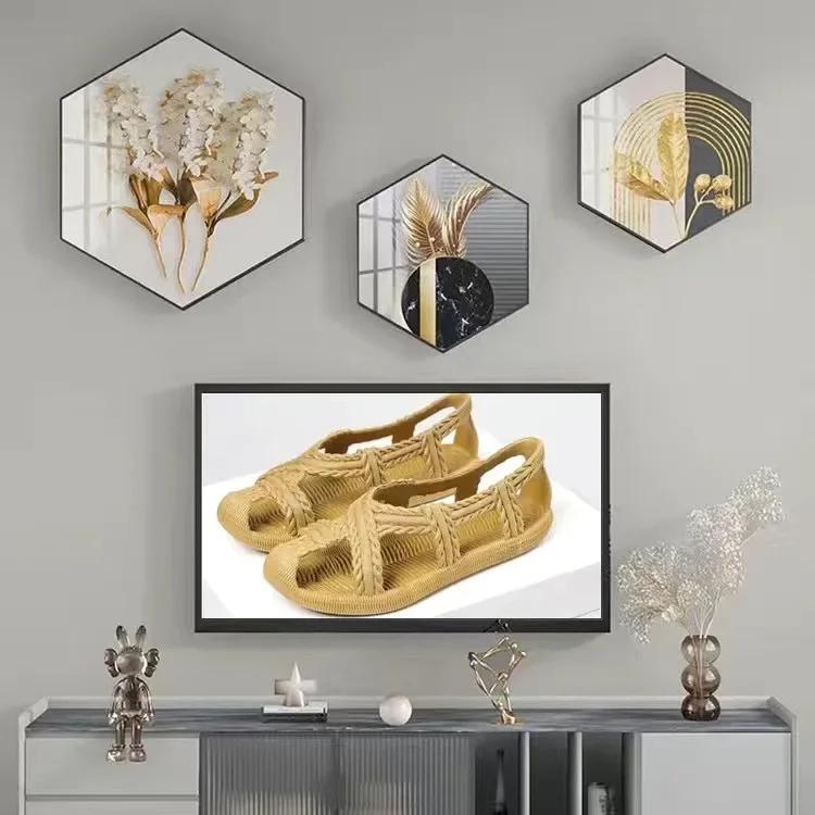 Ретро плетёная обувь ручной работы с мягкой подошвой, нескользящая пляжная обувь для мужчин и женщин, плетёные из ротанга травяные сандалии-шлёпанцы