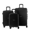 Set of 3 Rigid Suitcases (L-76cm) (M-66cm) (S-56cm) TRN BLACK