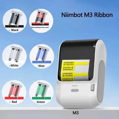 Термотрансферный принтер этикеток Niimbot M3 Лента Черный Белый Красный Золотой Зеленый Синий Цветная печать Углеродная лента Долгосрочное хранение