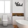 Interesting Bathroom Wall Sign Naked Metal Letter Art Unique Farmhouse Decor for Bathroom & Restroom Stylish Wall Decorations