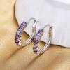 New 925 Sterling Silver AAA Zircon Stud Earrings for Women Fashion Exquisite Student Girlfriend Jewelry Accessories Heart Gift