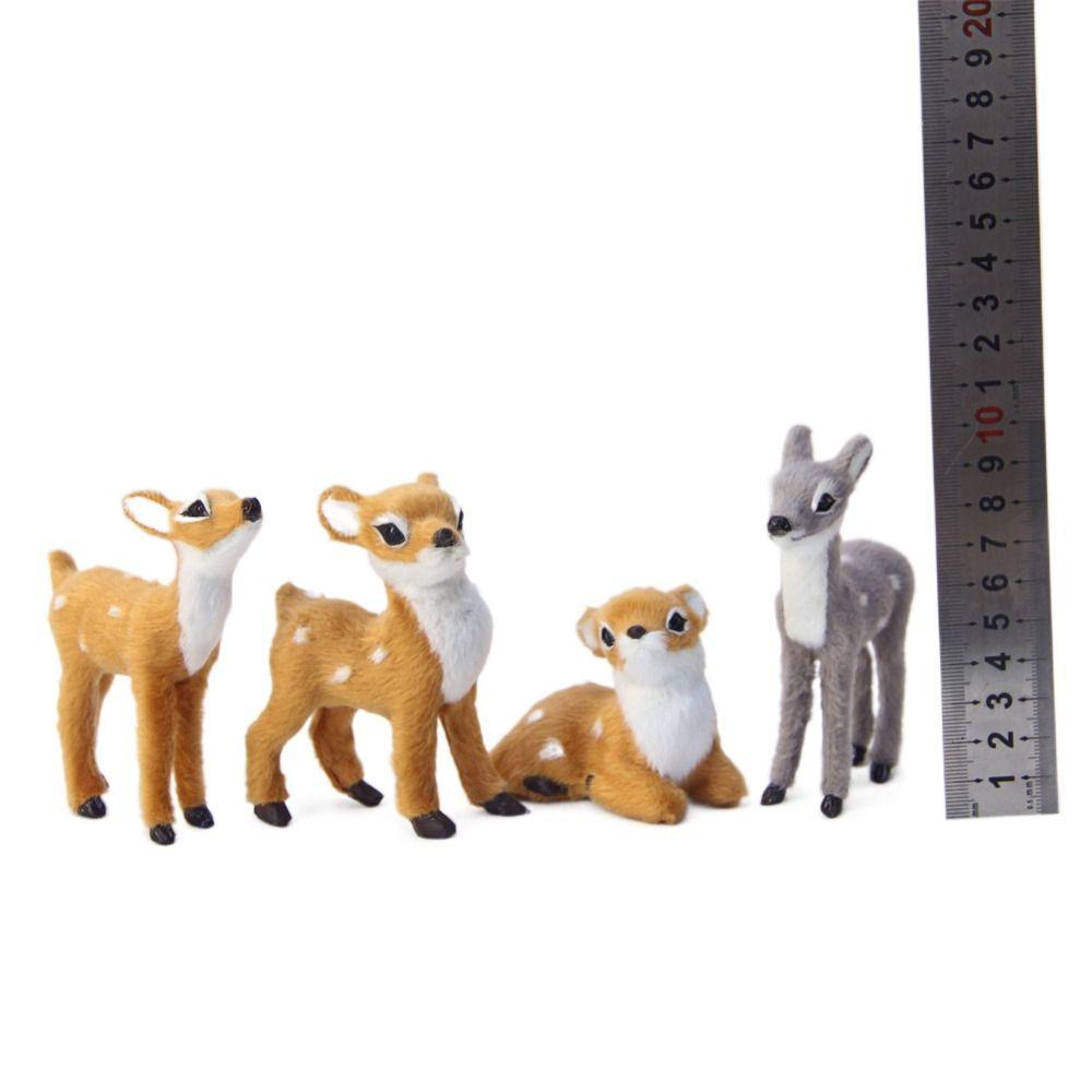 Garden Miniatures Artificial Deer Deer Ornaments Christmas Deer Animal Sika Deer Simulation Deer