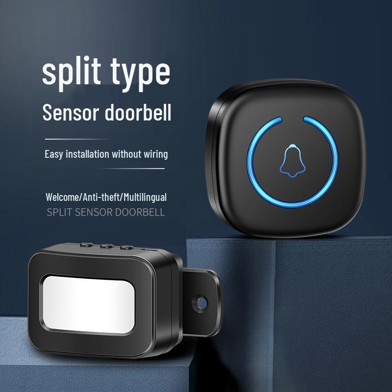 Wireless Doorbell with Anti-theft Infrared Sensor and Welcome Alert Sound