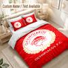 Olympiacos Bedding Set, 1 Duvet Cover & 2 Pillowcases Soft Comfortable Bedroom Home Textile Decor