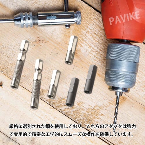 PAVIKE Precision Bit Set (6 Pieces) with Hex Bit Adapters and Insert Bit Adapters, 4mm Interface, Drill Tool Accessories, Suitable for Manual/Electric