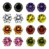 Ear Studs Elegant All Match Cubic Zirconia Round Exquisite Earrings