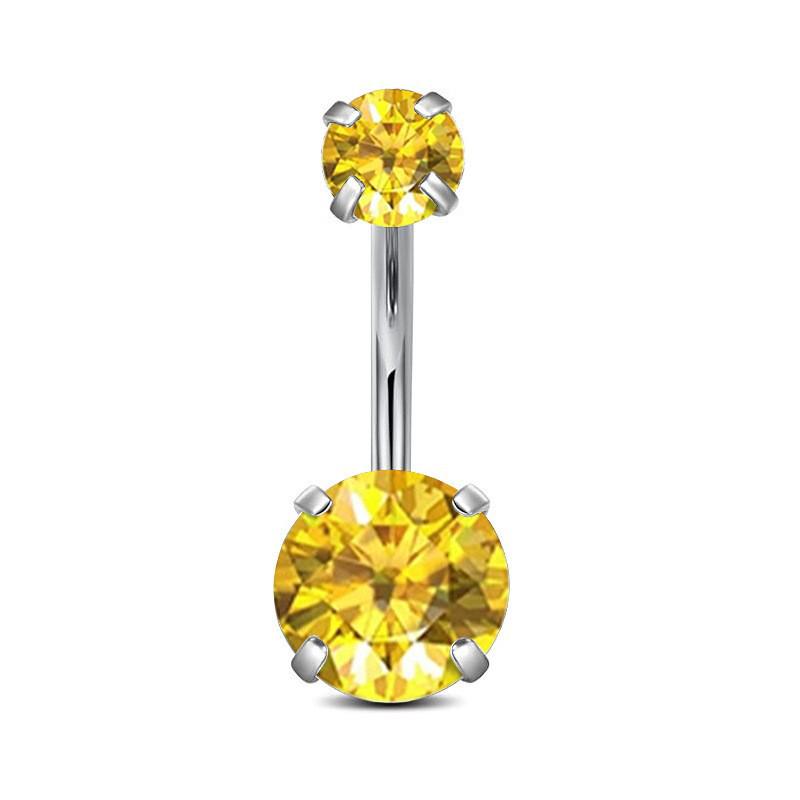 Двойной пирсинг пупка из титанового сплава G23