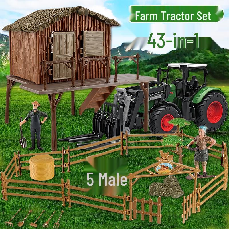 Детская игрушка-трактор-комбайн с дистанционным управлением - Развивающая инерционная модель для детей 3+