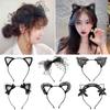Adult Teens Cute Lace Cat Ear Headband Hair Accessories Fancy Dress Hairband Cosplay Headwear