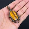 Драгоценный камень тигровый глаз, чистая медная проволока, обернутая ювелирными изделиями ручной работы