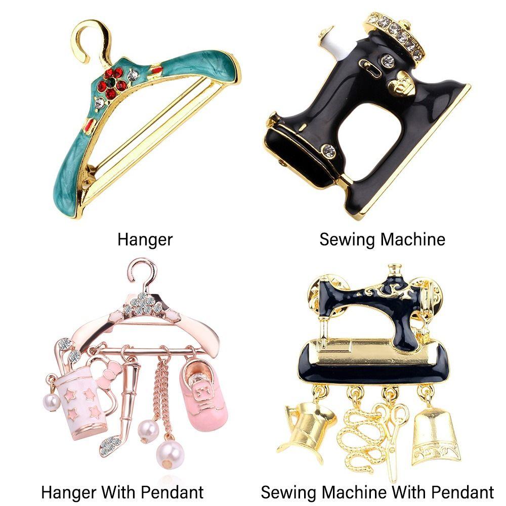 Metal Badges Pendants Enamel Brooch Sewing Machine Brooch Hanger Brooches Suit Collar Pins