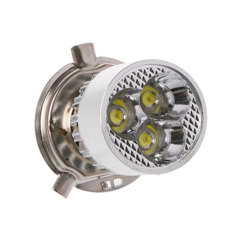 DC 12-80V H4 3 Светодиодная лампа для мотоциклов Hi / Lo Лампа для скутера ATV Противотуманная фара