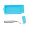 Silicone Paint Roller and Tray Set Reusable Soft Adhesive Latex Roller and Tray for Woodworking Crafts