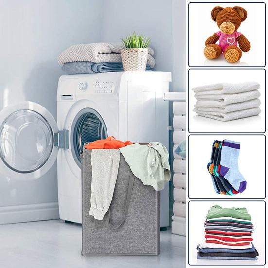Yousheng Laundry Storage Bag with Ergonomic Handle Foldable Design Dustproof Large Capacity Clothes Organization Laundry Basket