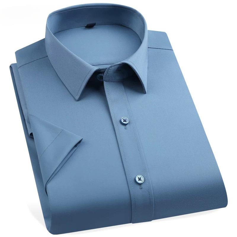 Большой размер Четырехсторонняя эластичная рубашка мужская с длинным рукавом не требующая глажки рабочая одежда деловая повседневная высококачественная белая рубашка мужская