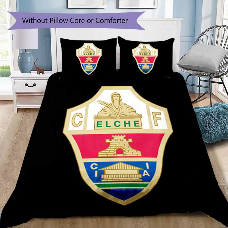 Elche club Pattern Bedding,Quilt Set Quilt Cover Pillowcase Home Birthday Gift (1*duvet cover+2*pillowcase,without core)