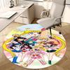 1pc Sailor Moon Anime Cartoon Design Round Carpet  Office Chair Mat, NonSlip Rug for Home Decor, Living Room, Bedroom, Game Room