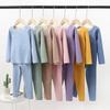 Thermal Underwear Set for Children Winter Boys Girls Long Johns Thick Warm Middle Collar Kids Homwear Girl Clothes