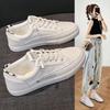 Classic Sneakers Women Flats Leather Lace Up Low Heels Round Toe Letter Print Flat Shoes for Women Vulcanize Shoes Plus Size