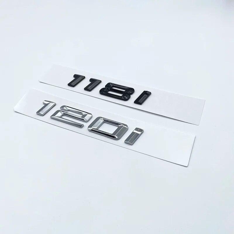 Old Font Numbers Letter 116i 118i 120i 125i 128i 130i 135i 140i Top ABS Emblem for BMW 1 Series Car Trunk Nameplate Logo Sticker