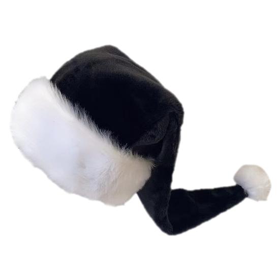 Santa Hat for Adults Unisex Velvet Comfort Extra Thicken Xmas Hat Christmas New Year Festive Party Decorative Holiday Hat