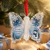 Personalized Cash Surprise Ornament Christmas Money Holder Ornament, Acrylic Hanging Decor with Vintage Festive for Family Butterfly Print,