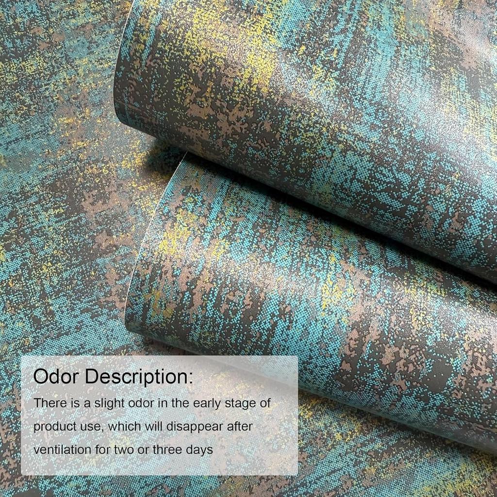 Винтажные сине-золотые металлические самоклеящиеся обои Индустриальные металлические бетонные самоклеящиеся обои Съемная контактная бумага