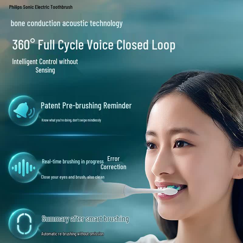Philips Умная электрическая зубная щетка с ИИ и голосовым управлением, штекер CN (адаптер в комплекте)