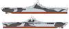 Platz 1/700 WWII US Aircraft Carrier Essex Plastic Model Kit with Dazzle Camouflage Masking Sheet (PIT009)