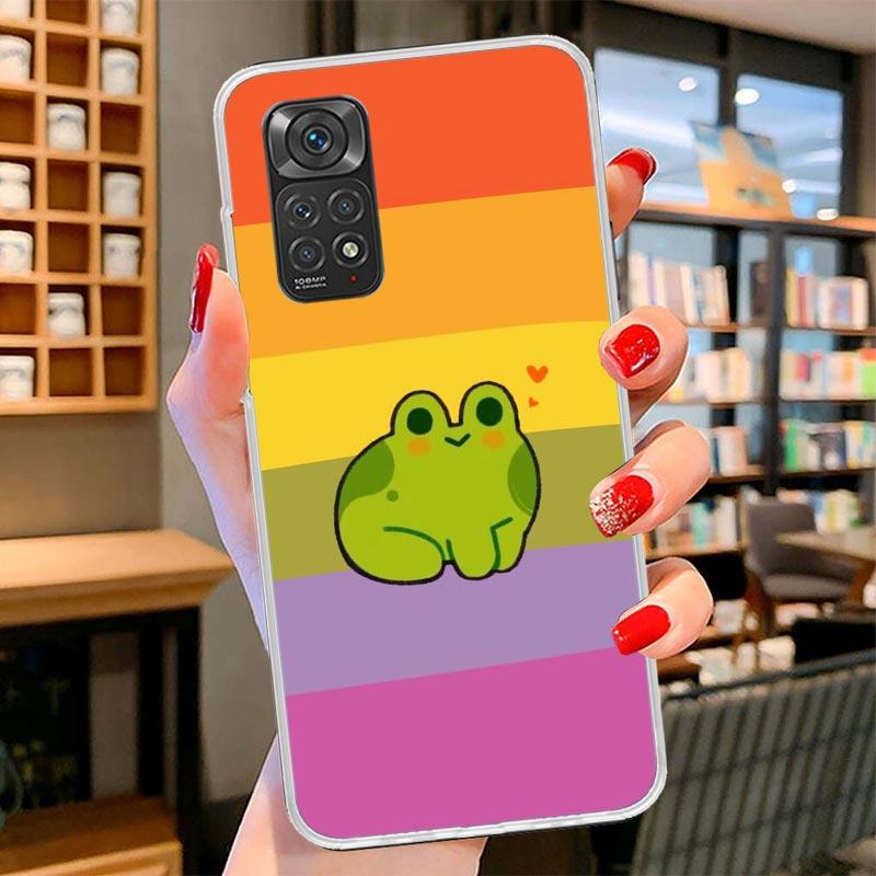 Коттеджкор Лягушка Гриб Кавайный Чехол для Телефона Для Xiaomi Redmi Note 15 14 13 12 11 10 Pro Plus 14S 12S 11S 11T 11E 10S Мягкий