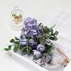 Artificial Flowers, Artificial Peonies for Decoration Small Silk Flowers Bouquet Artificial Purple Peony for Wedding Party Cake Home Decorations