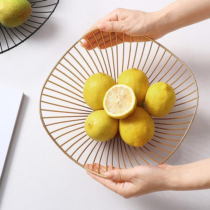 Железная фруктовая корзина Контейнер для фруктов Чаша Домашняя креативная корзина для сушки Дисплейная корзина Стол Поднос для хлеба и закусок Хранение закусок