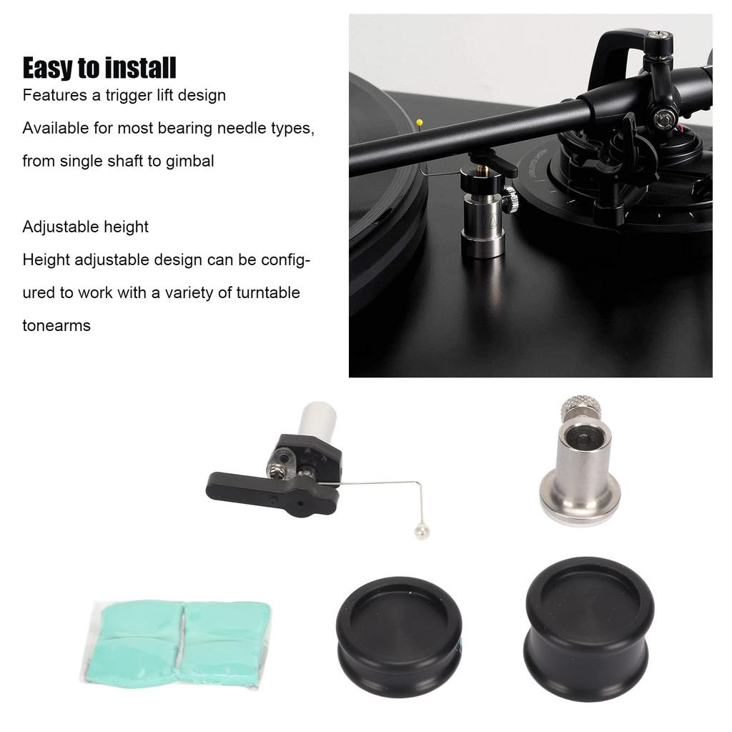 Automatic Tone Arm Lifter for LP Turntable Disc Record Adjustable Safe Lifting Function with Cartridge Protection Players, Height, Operation, Slider,