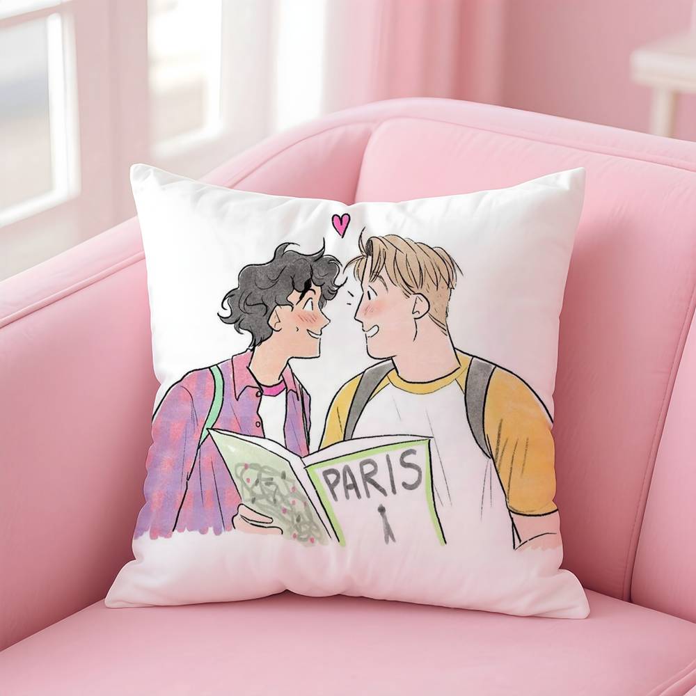 H-H-Heartstopper Pillow Case Safe Custom Photo Pillow, Anti-Fade Brushed Fleece Cushion, Maternal & Infant Safe.