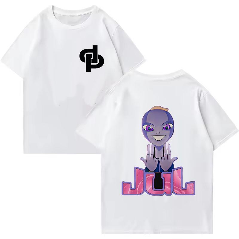 Rapper Jul DOR ET DE PLATINE Tshirt Unisex Women Clothing Fashion Hip Hop YK Shirt Vintage High Quality Cotton Short Sleeve Tops