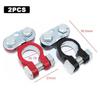 2Pcs Car Battery Cable Terminal Clip Clamps Connectors Negative and Positive Corrosion Resistance Applicated In Car Van More