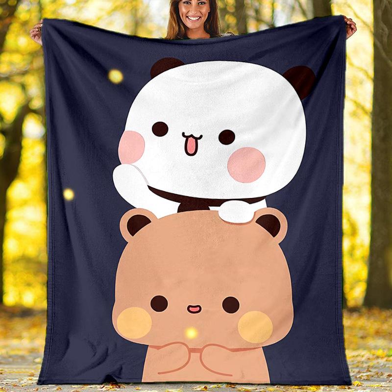 Bubu and Dudu2 printed throw blanket—lightweight,soft,warm;versatile blanket for all seasons—perfect as &air-conditioning throw,nap blanket