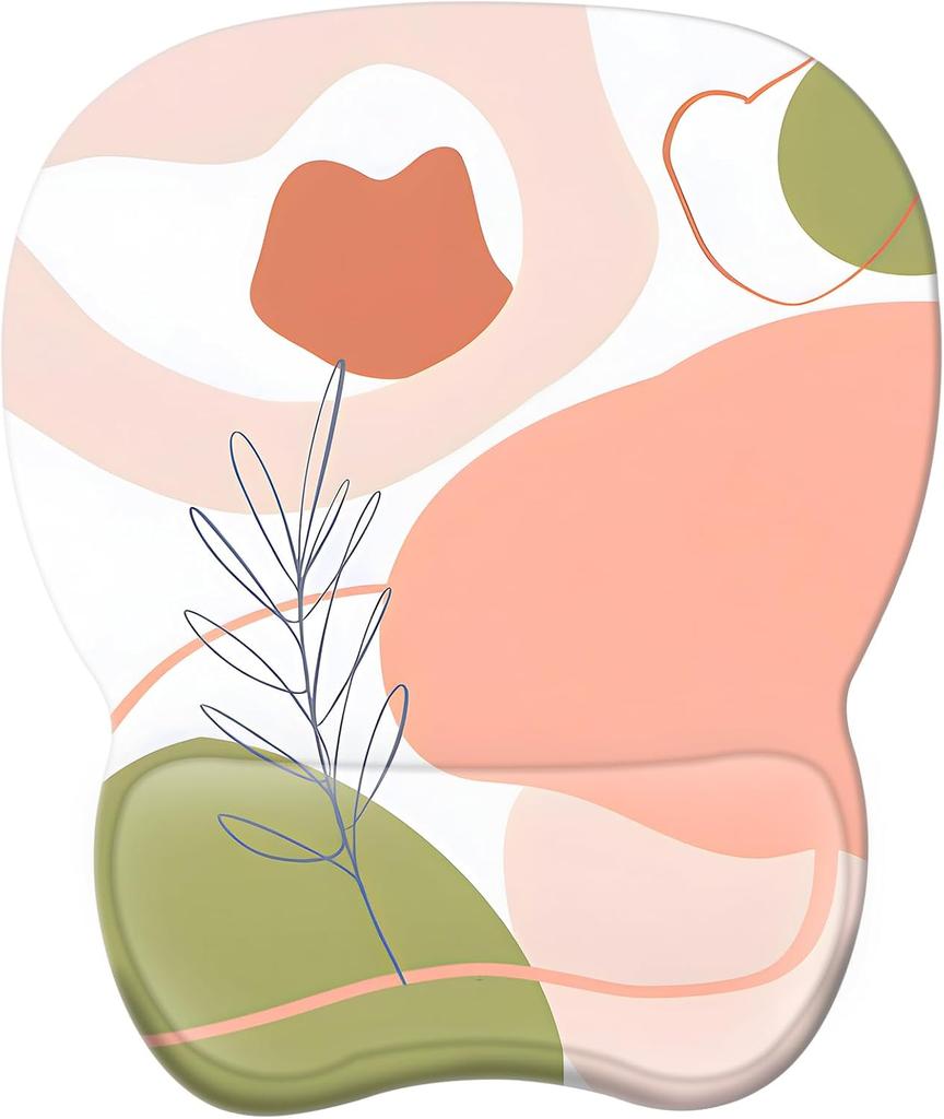 Эргономичный коврик для мыши с поддержкой запястья Коврик для мыши с подставкой для запястья из пены с памятью и нескользящим основанием для компьютерного кафе 9,64 x 8,26 дюйма Офисные настольные аксессуары