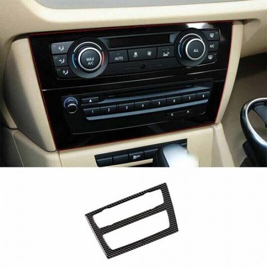 Cover Trim Real Carbon Fiber Car Central AC Button Control 10-15 For BMW X1 E84