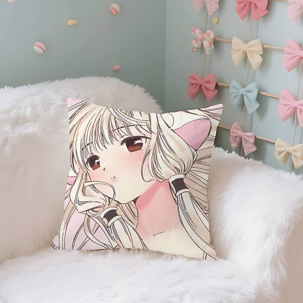 Милые аниме C-Chobits Кавайные наволочки для декоративных подушек Чехол для подушки с рисунком Подходит для дивана, спальни, автомобиля