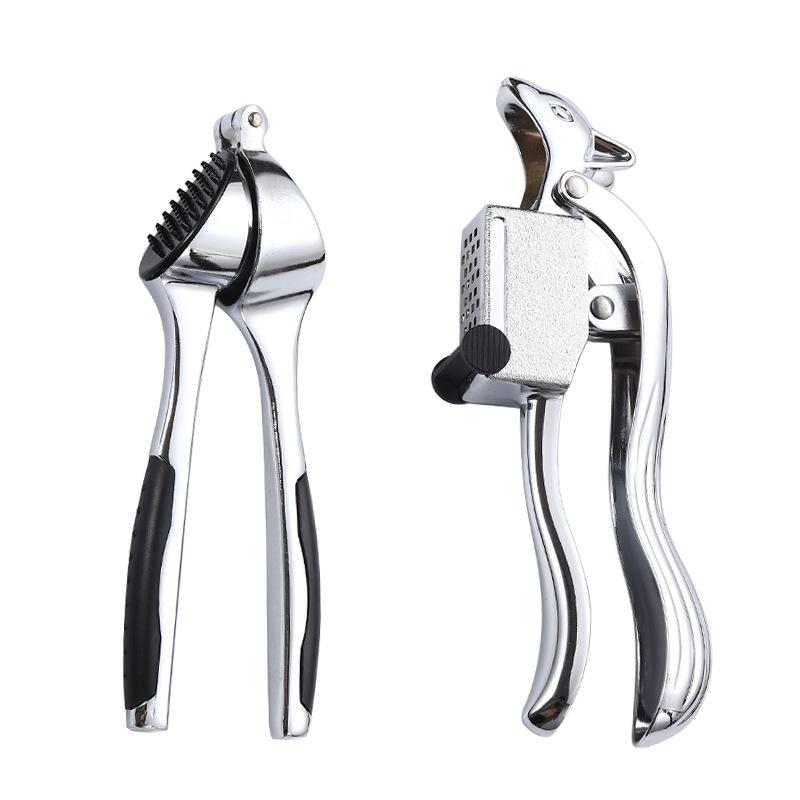 Household garlic masher for pressing garlic in kitchen thickened zinc alloy manual pull multifunctional garlic masher