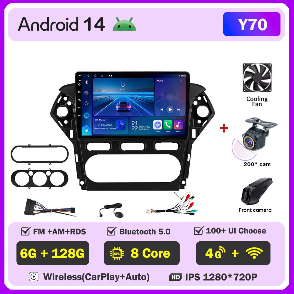 Для Ford Mondeo 4 mk4 2010-2014 автомобильный радиоплеер Car Carplay экран Autoradio Mirror Link автомобильные интеллектуальные системы сенсорный экран