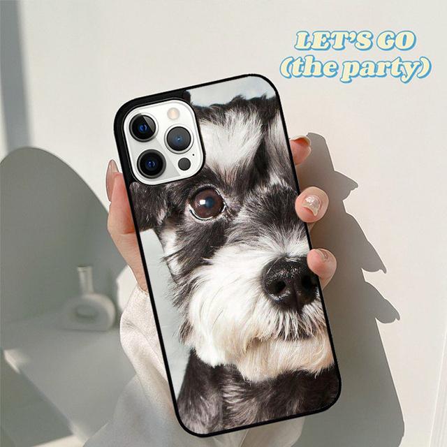Осенний миниатюрный шнауцер щенок собака Чехол для телефона для iPhone 17 Air 16 16e 15 12 11 13 14 Pro Max Plus Coque